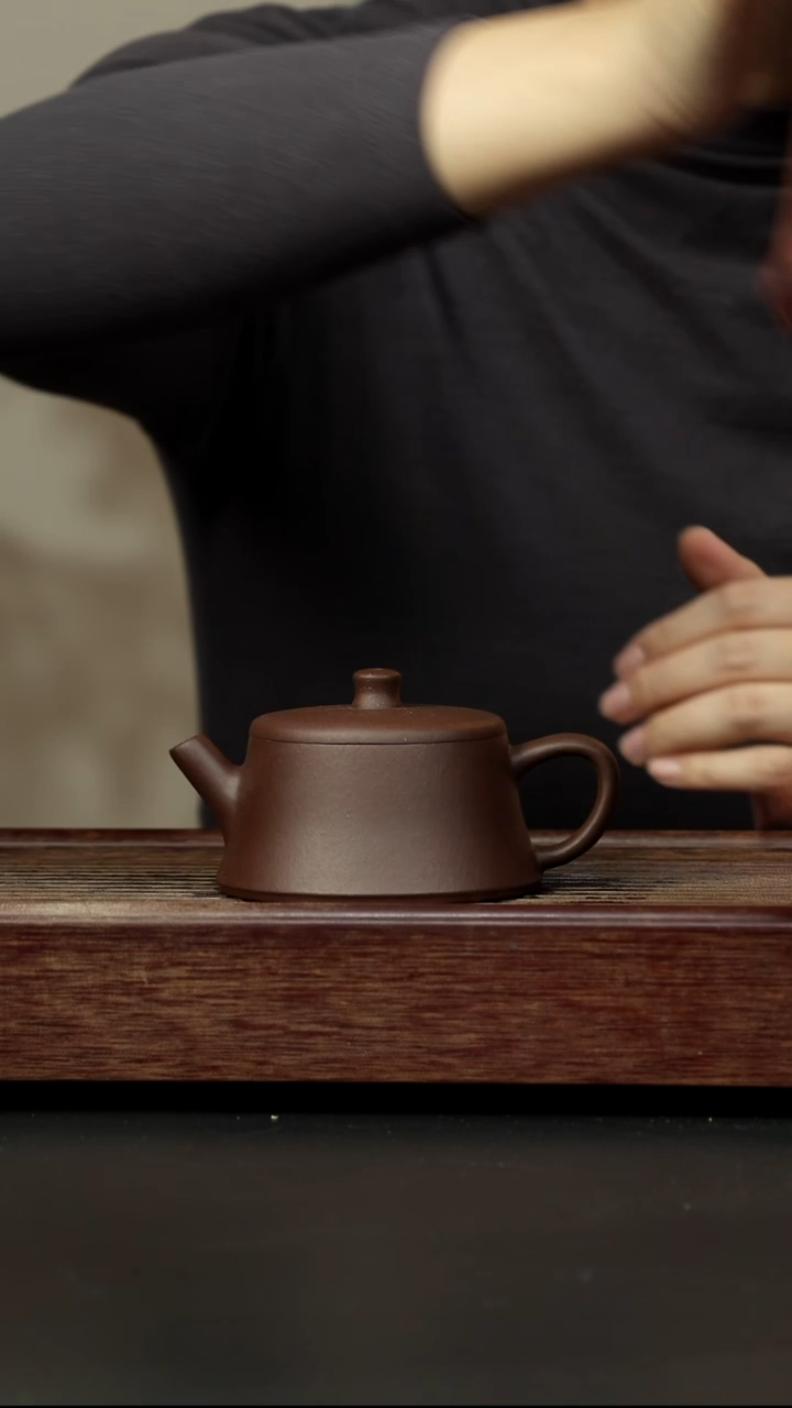 紫砂茶壶老紫泥 云柱