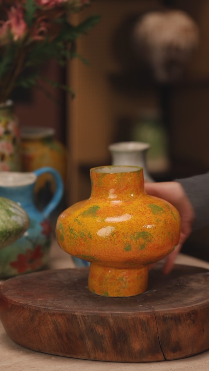 【闪购商品】陶瓷景德镇设计师手作花器摆件侘寂风