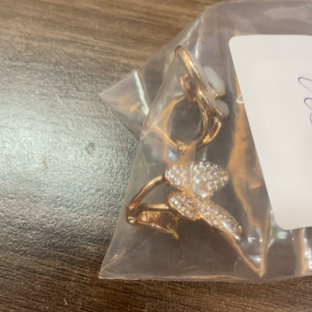 铜合金合成锆石耳饰 CNC精工  锆石气质轻奢时尚耳环 0056