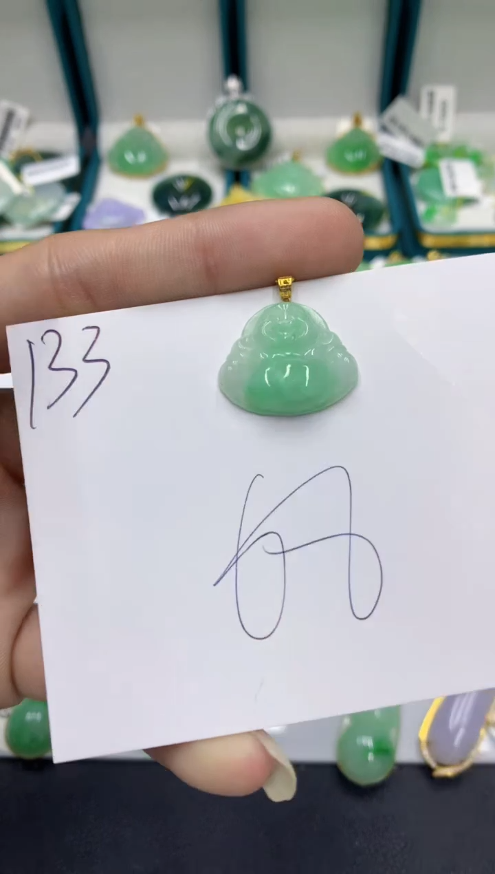 【闪购商品】翡翠颈饰18K金镶嵌翡翠