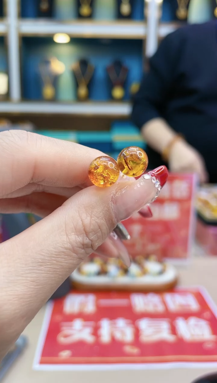 【闪购商品】琥珀裸石18K金镶嵌@@ZY40120009