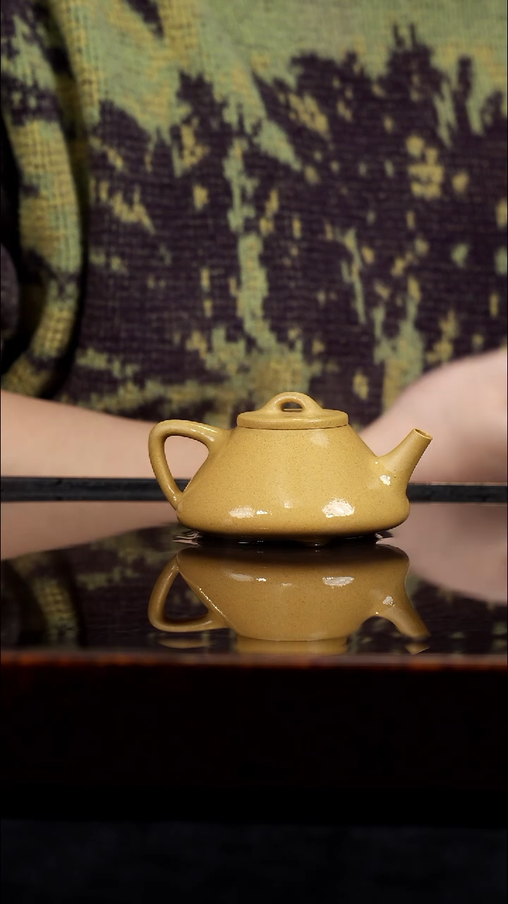 茶壶紫砂半手工黄金段子冶石瓢