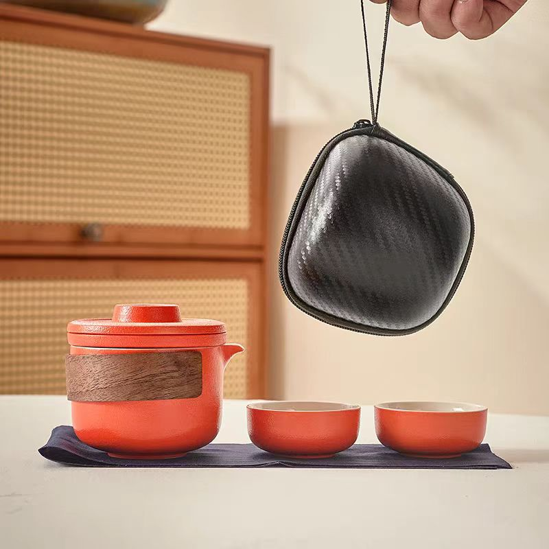 （路宝红）一壶2杯-快客杯旅行黑包07LK04