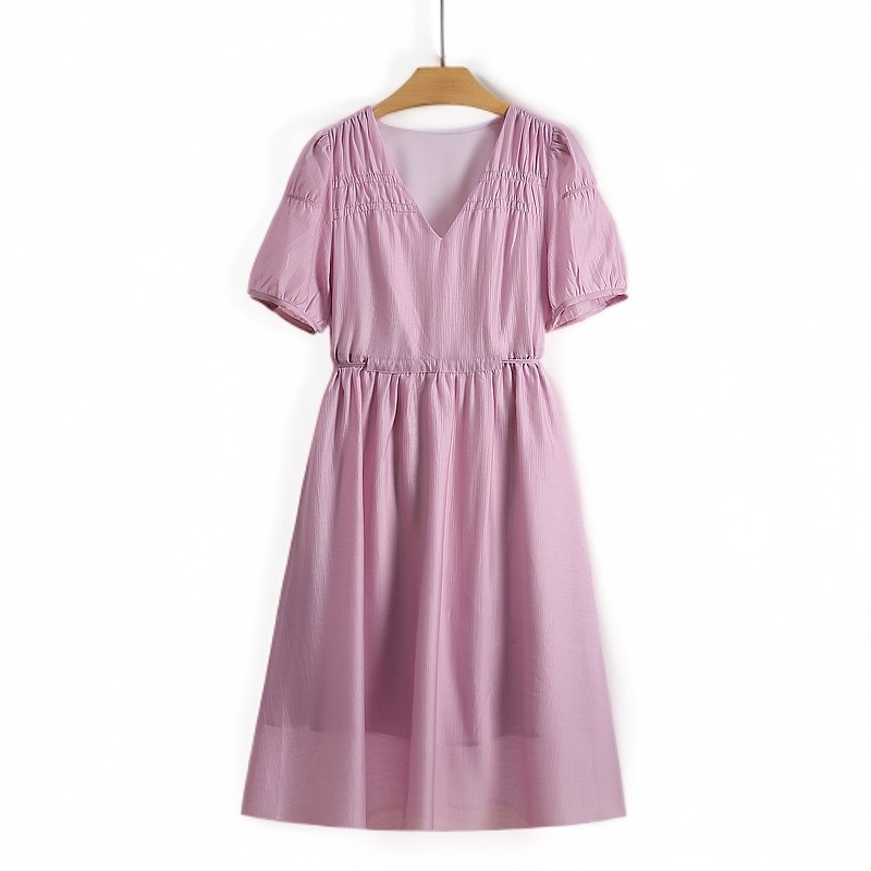 L5807-伍莎服饰云仓百搭时尚新款夏季连衣裙#BER46L001