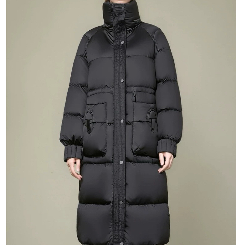 【Real&CTC】175欧货加厚保暖宽松立领大口袋过膝女直筒时尚鹅绒服3