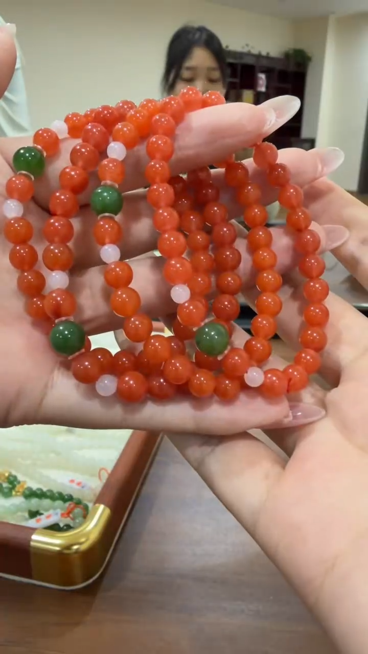 未镶嵌颈饰玛瑙/玉髓手串（多样性，发一）7mm