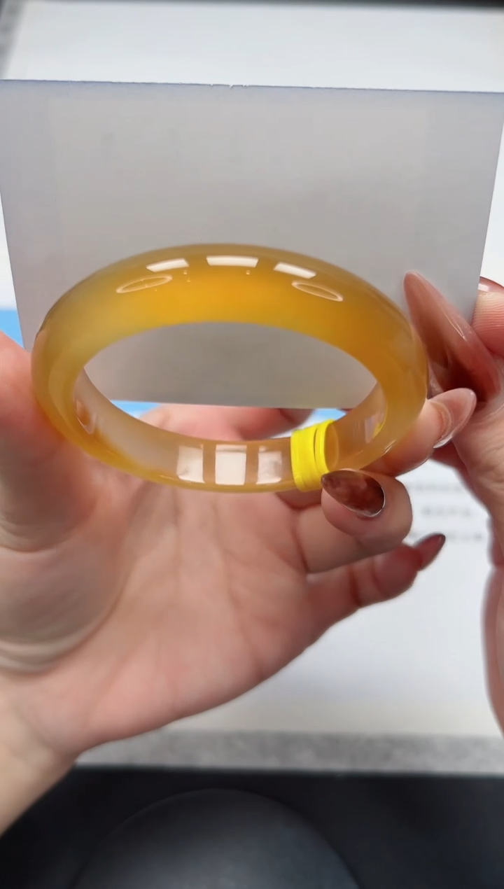 【闪购商品】玛瑙/玉髓手镯未镶嵌38/香槟56.6