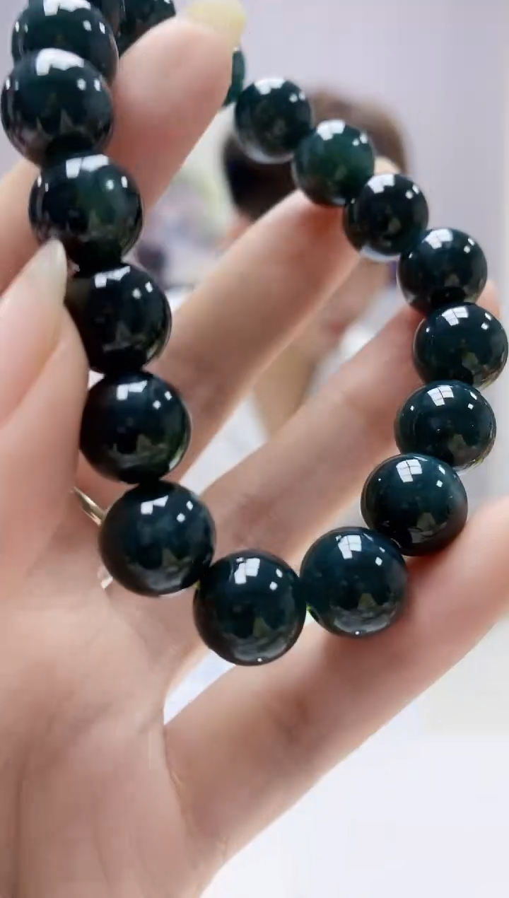 定制翡翠未镶嵌4868DD-毛货手串71