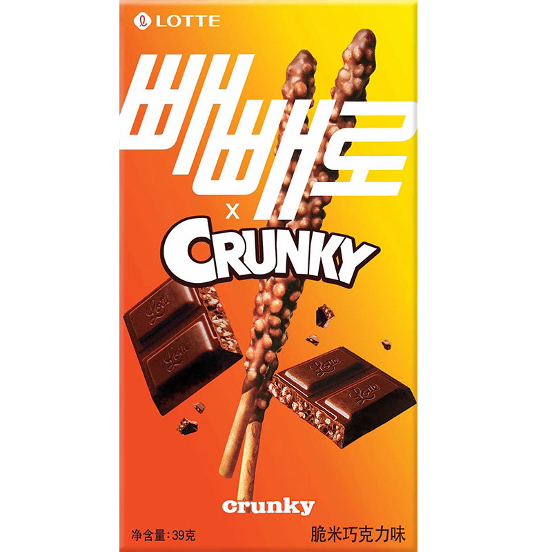 乐天派派乐曲奇饼干棒 39g*4 脆米巧克力味颗粒白巧克力味