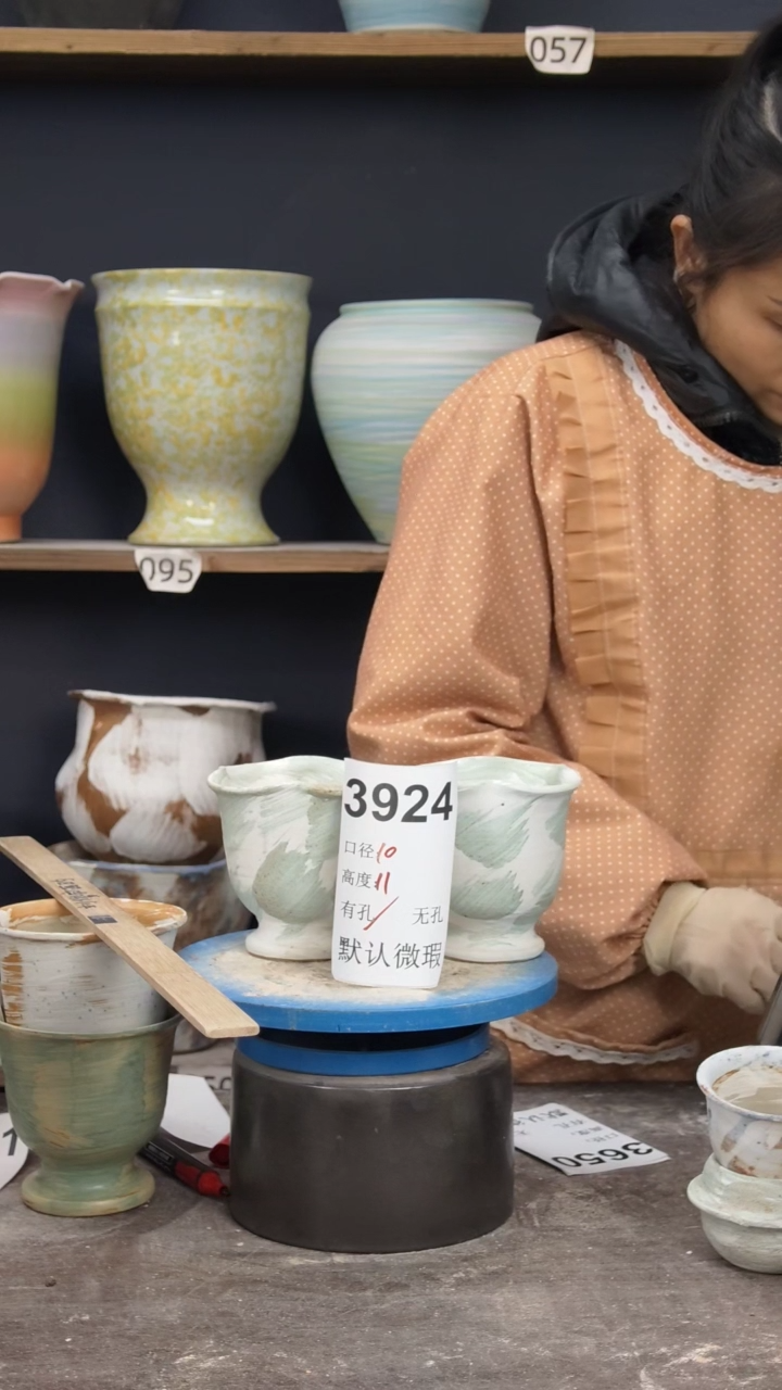 景德镇陶园花盆3924