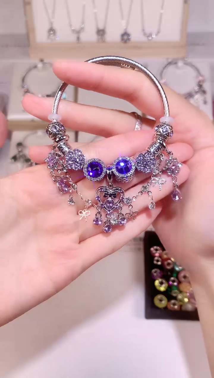 无铜合金紫色重工设计款，库存1~