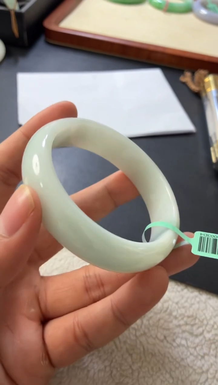 未镶嵌手镯翡翠宽版轮胎镯   15号 59-61圈口