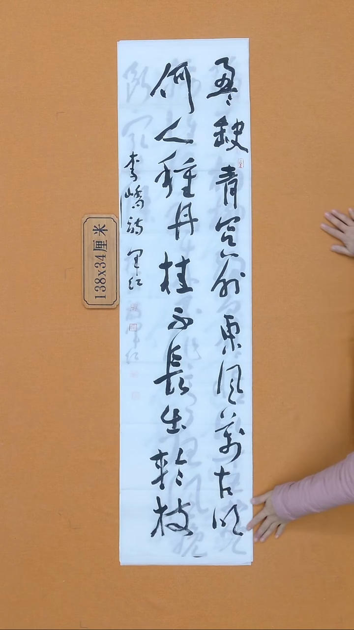 书法颉军红  甘肃天水 138*34cm