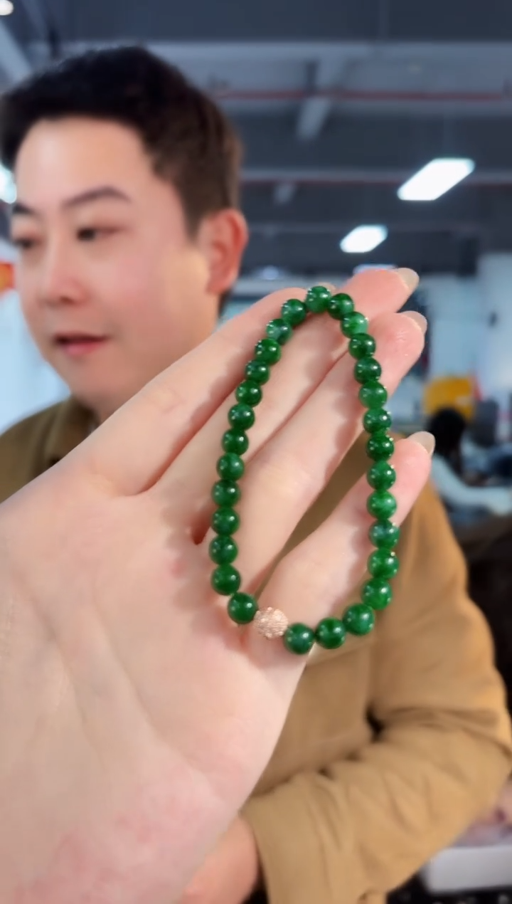 【闪购商品】翡翠手串未镶嵌缅料A货/支持复检/一件