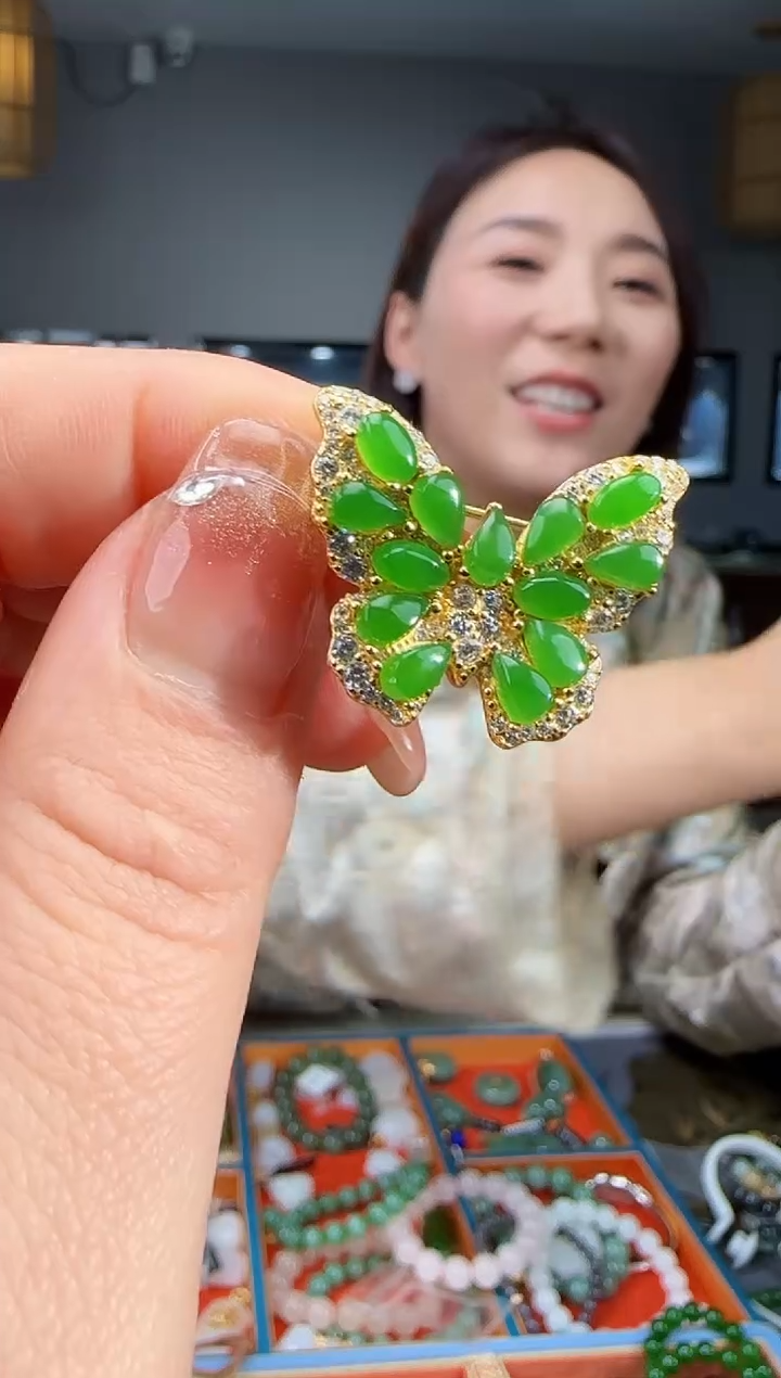 吊坠(不含链)银S925镶嵌和田玉1