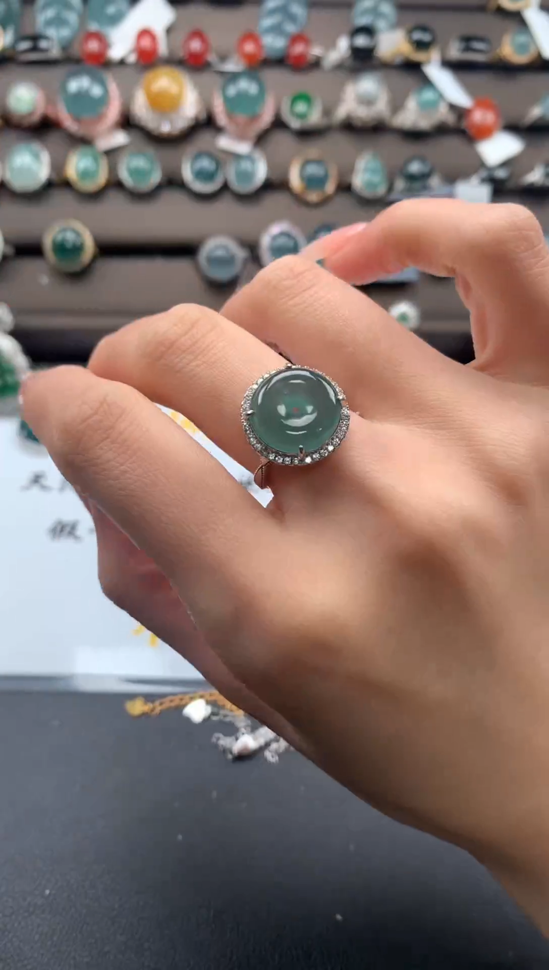 【闪购商品】翡翠戒指银S925镶嵌11111
