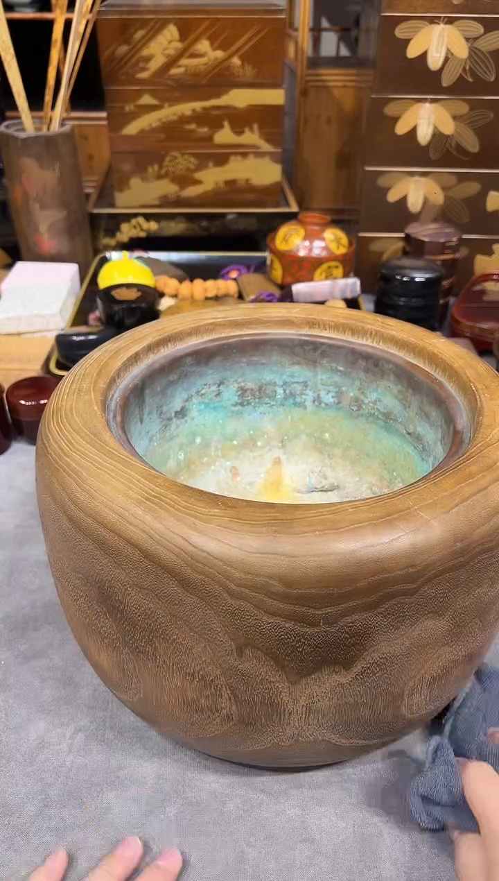素火钵 大漆漆器大漆漆器