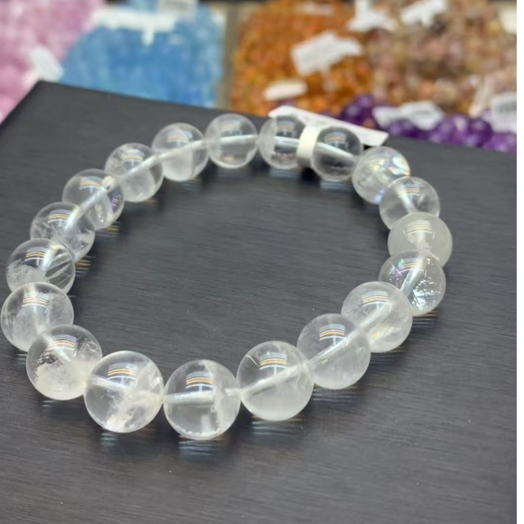 11+白幽灵聚宝盆 天然水晶素链DIY手工珠串多样性发其一