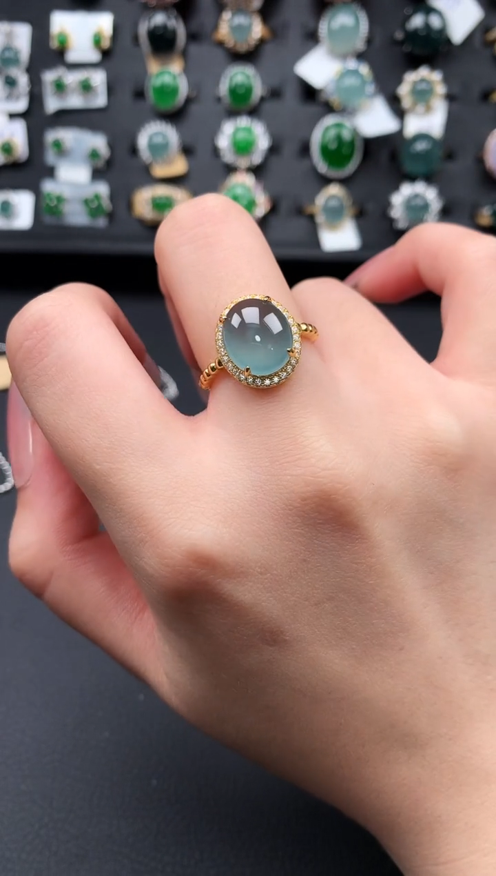 【闪购商品】翡翠戒指银S925镶嵌61341241