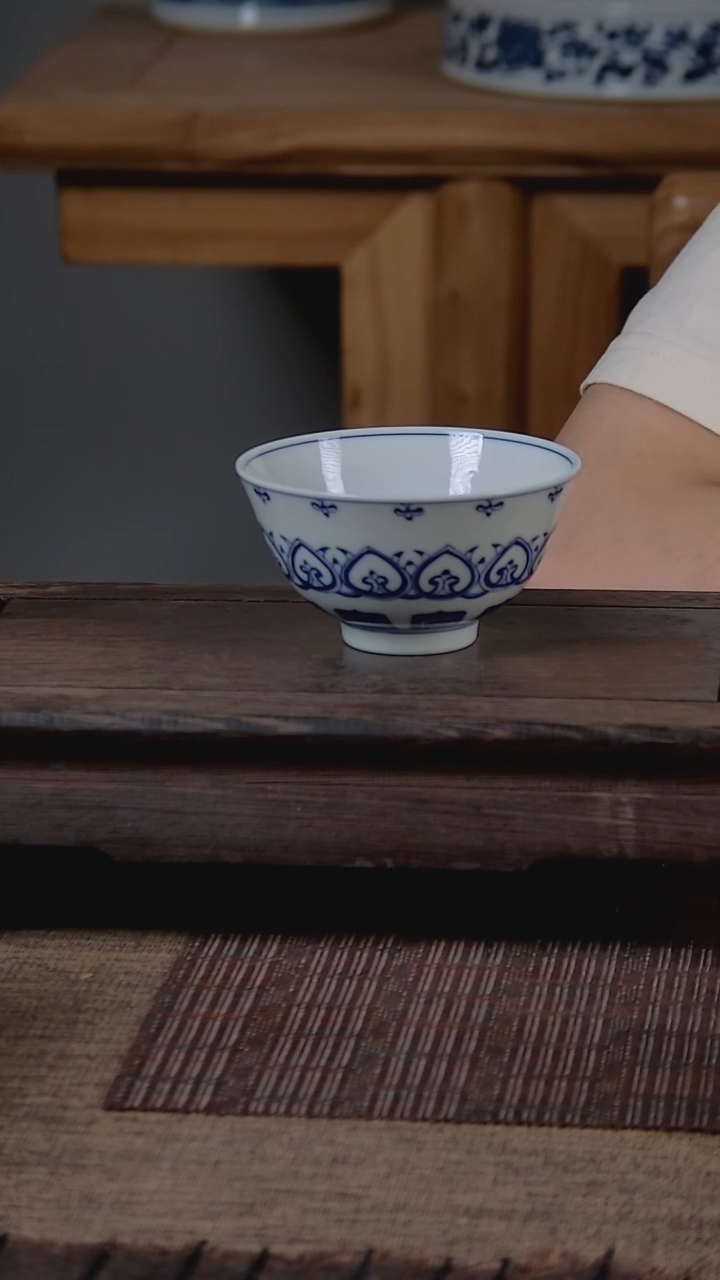 折葵非器手工手绘宝相鸡心杯