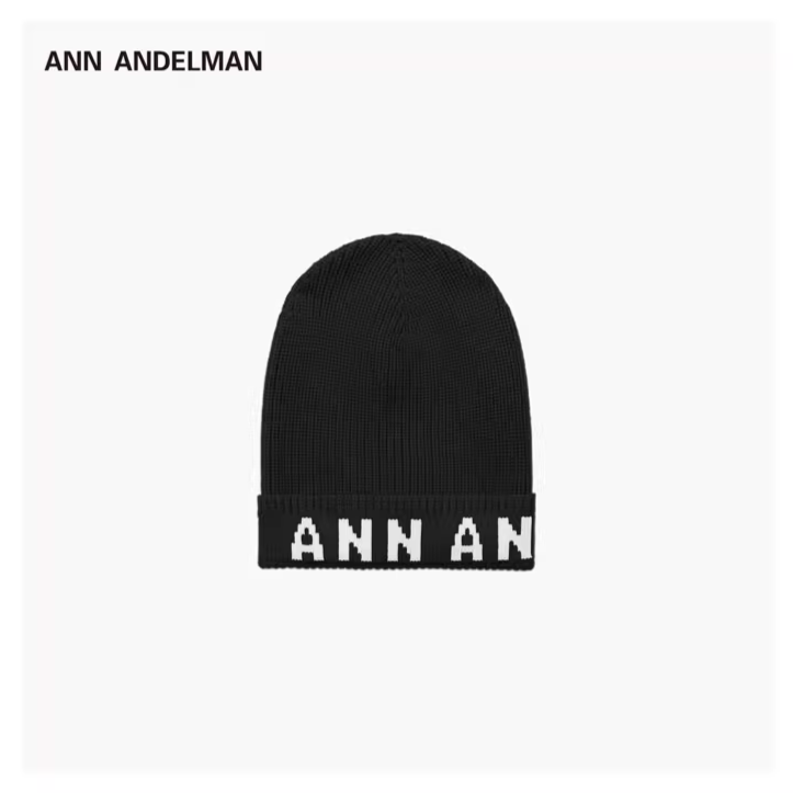 ANN ANDELMAN LOGO针织毛线冷帽 四季款针织帽