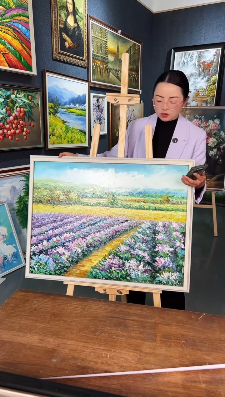 【闪购商品】油画31号 80*60 花海-手绘油画