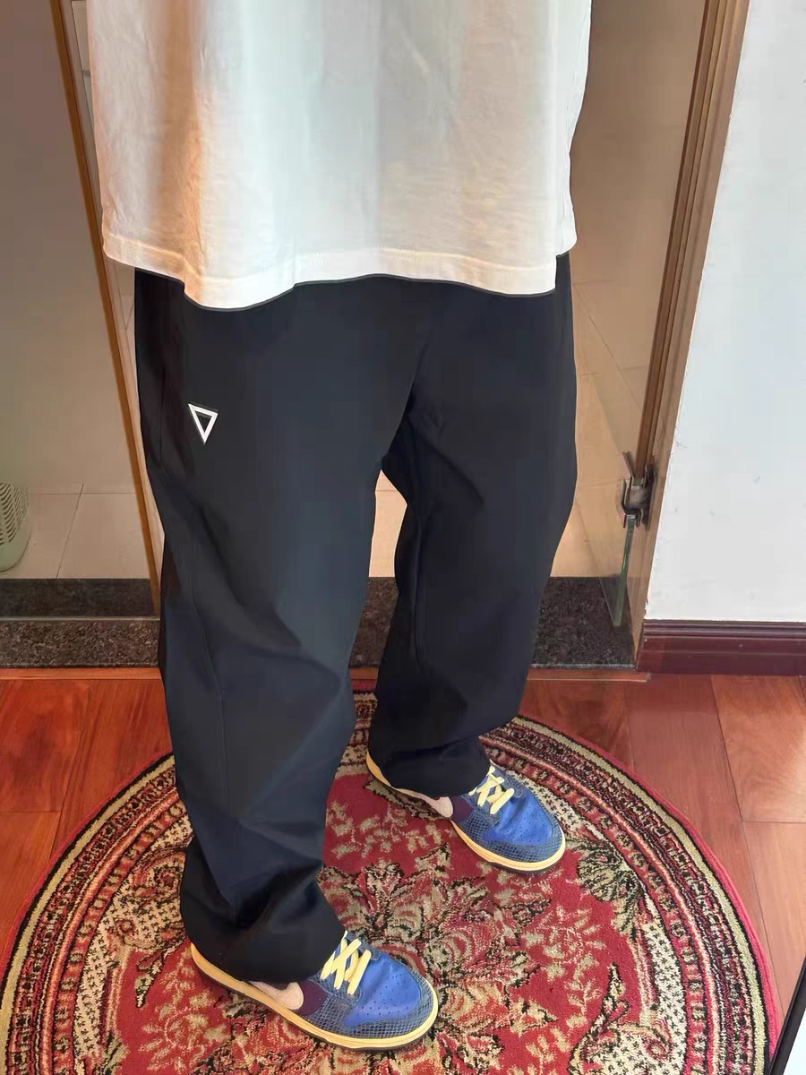 美式街头直筒三角标冲锋裤男宽松休闲日常百搭户外机能长裤潮流