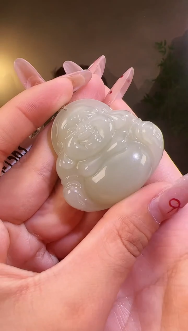 【闪购商品】和田玉颈饰未镶嵌cp佛公 带包容