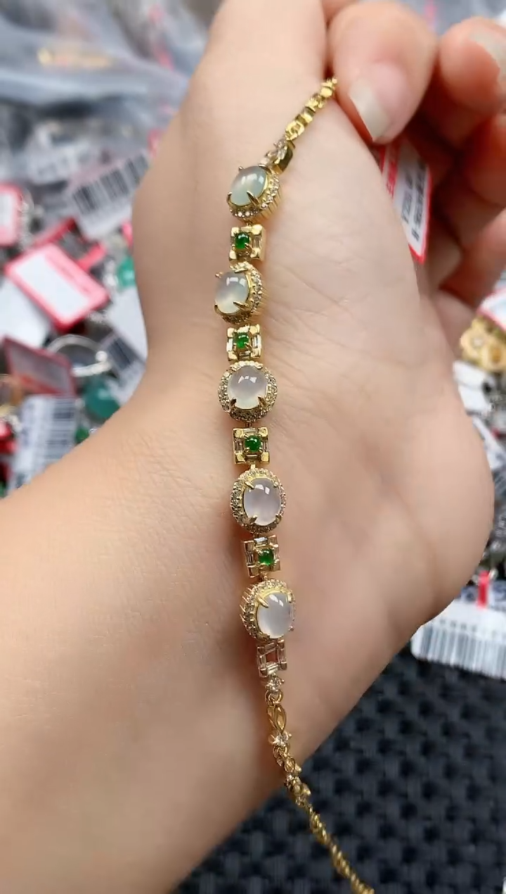 银S925镶嵌戒指翡翠天然A货缅甸翡翠