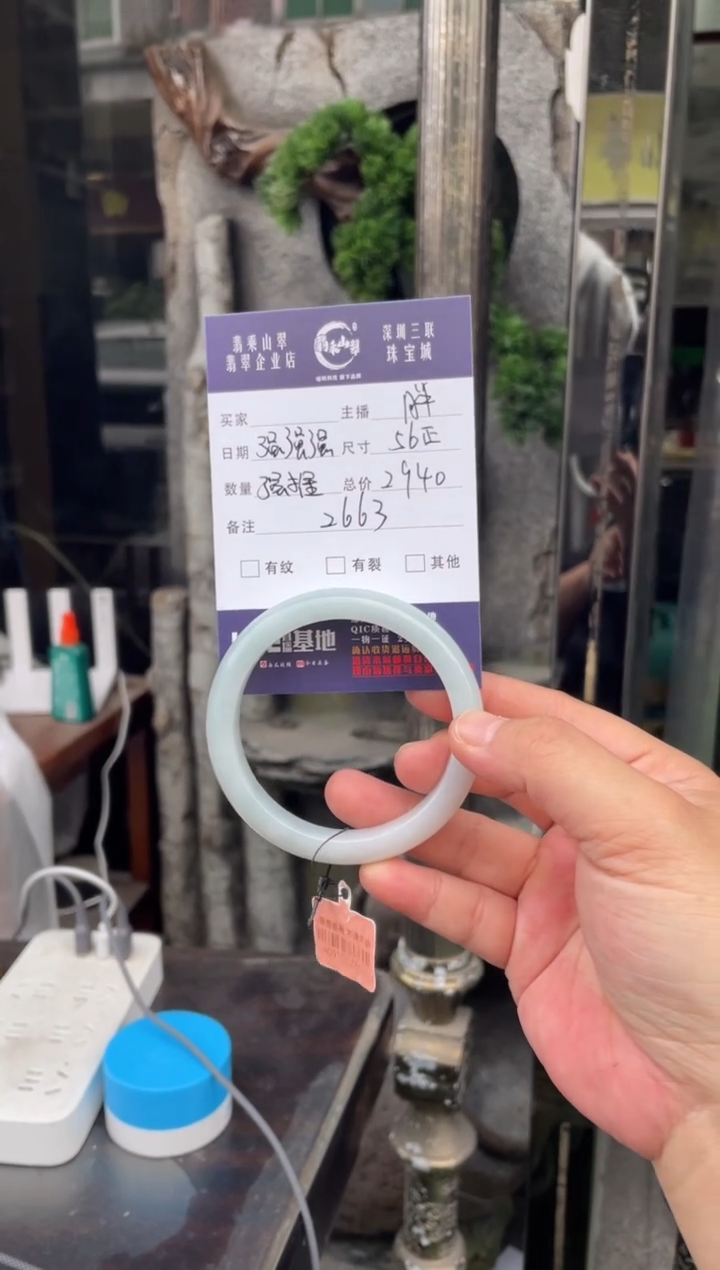 未镶嵌手镯翡翠W 56正圈 2663