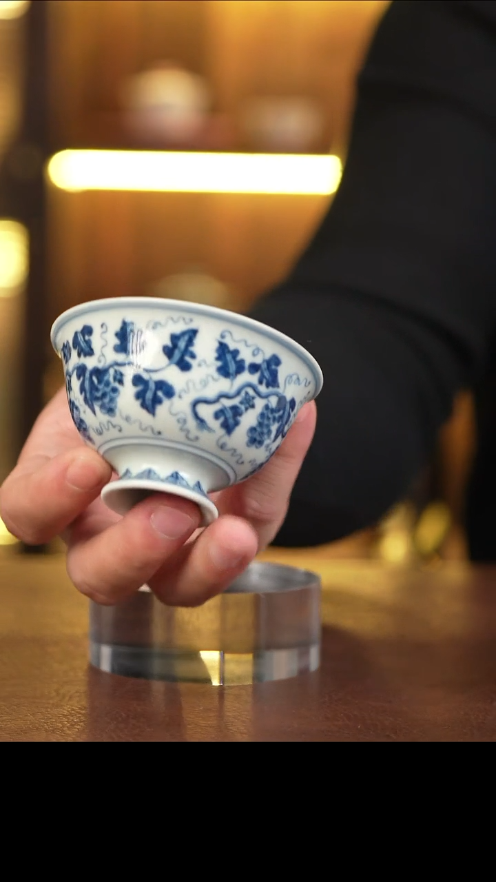 大*景德镇手工手绘杯   柴窑