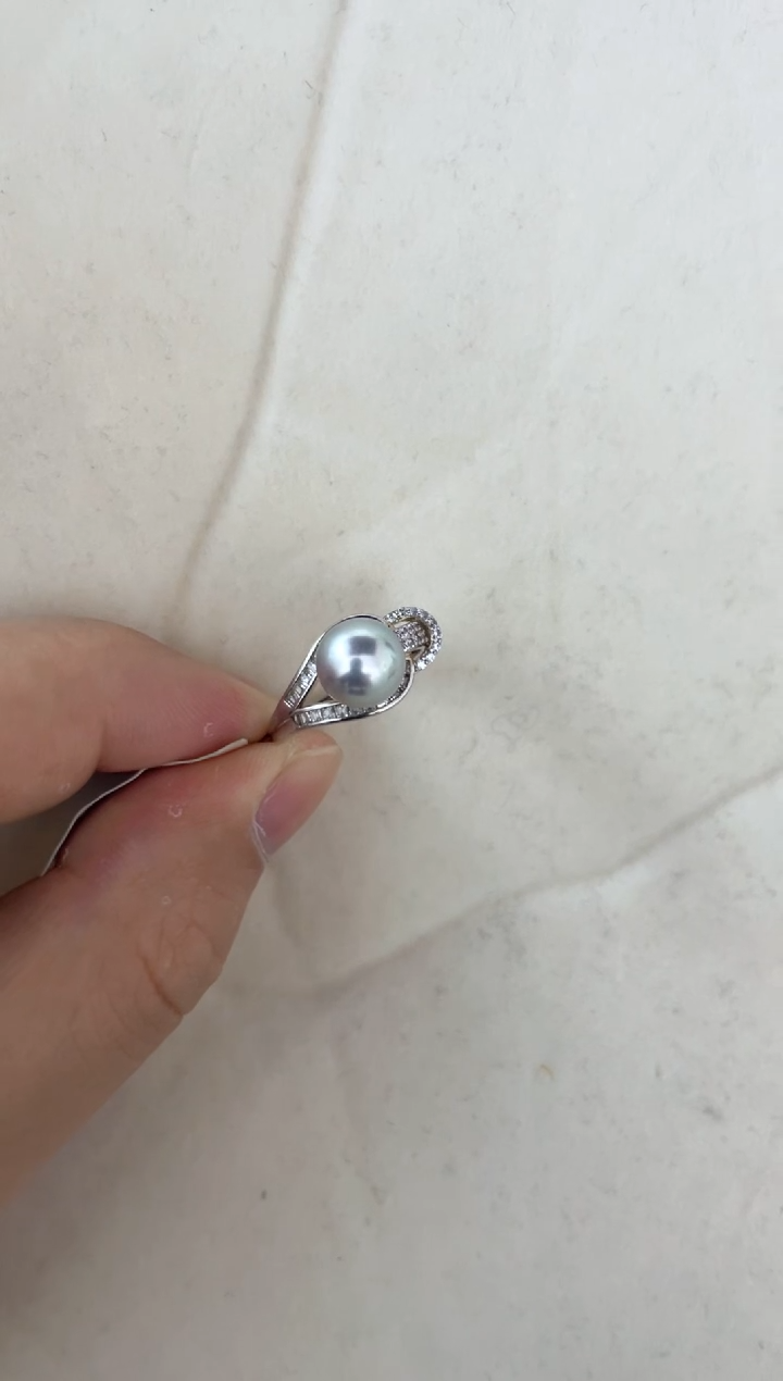 【闪购商品】海水珍珠戒指银S925镶嵌戒指