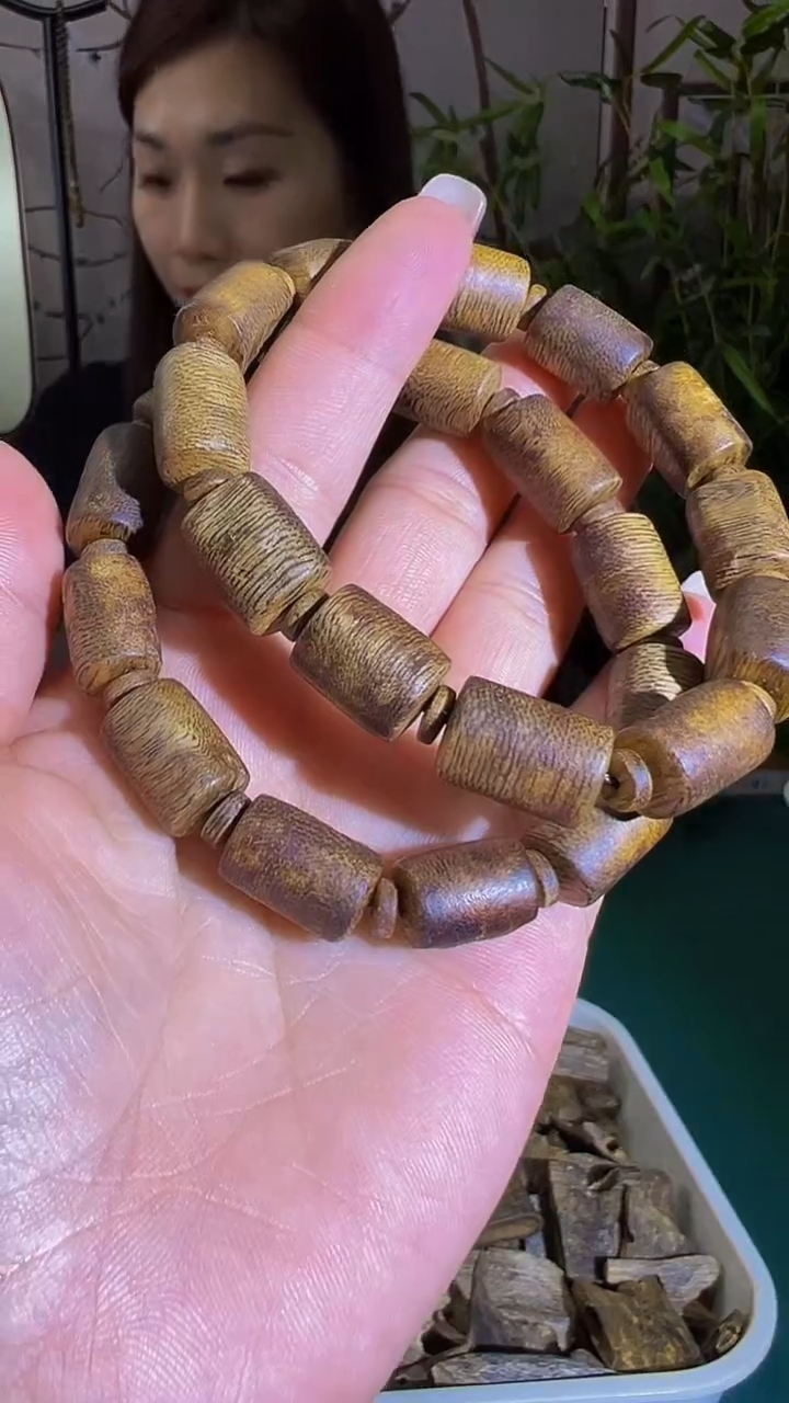 【闪购商品】沉香手串九九沉板头单圈多样发一白棋