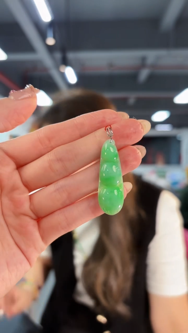 【闪购商品】翡翠颈饰18K金镶嵌缅料A货/支持复检/一件