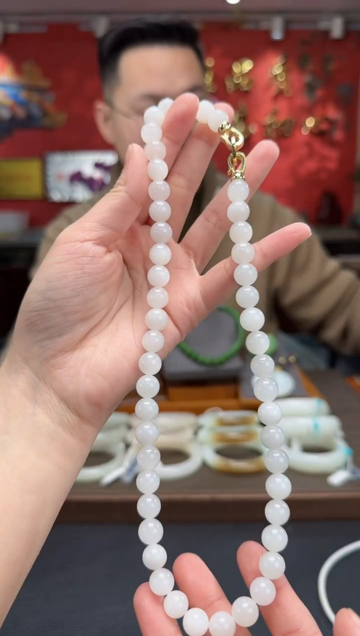 【闪购商品】和田玉颈饰未镶嵌白玉妈妈链卡10