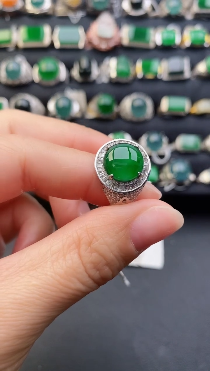 【闪购商品】翡翠戒指银S925镶嵌1111