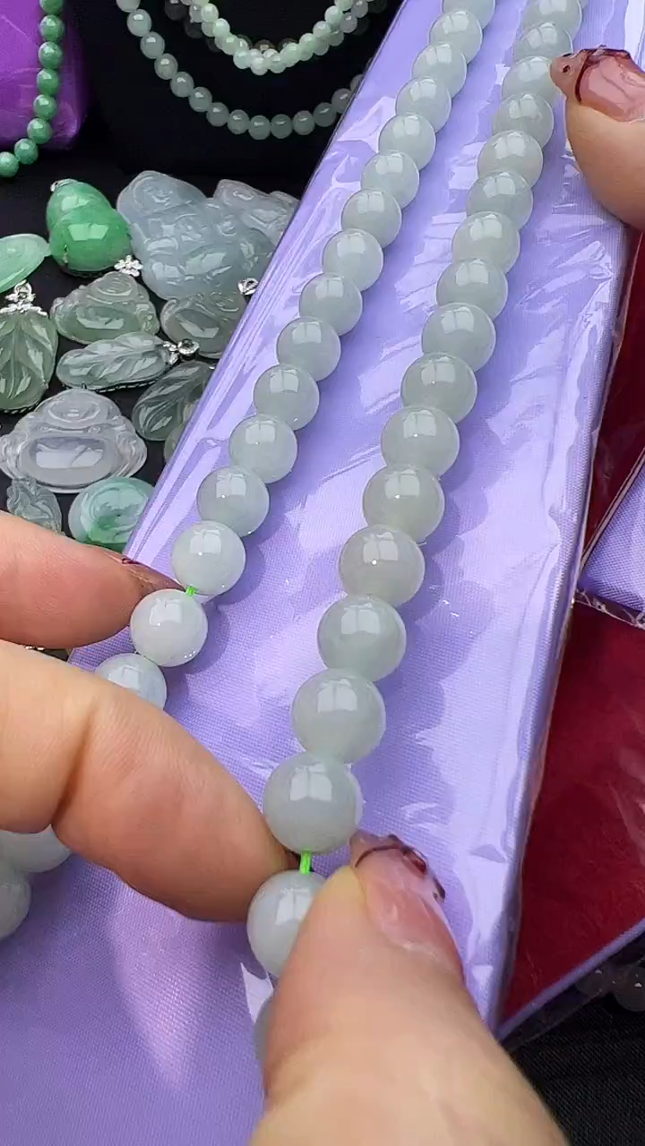 颈饰未镶嵌翡翠玉珠卡9.6