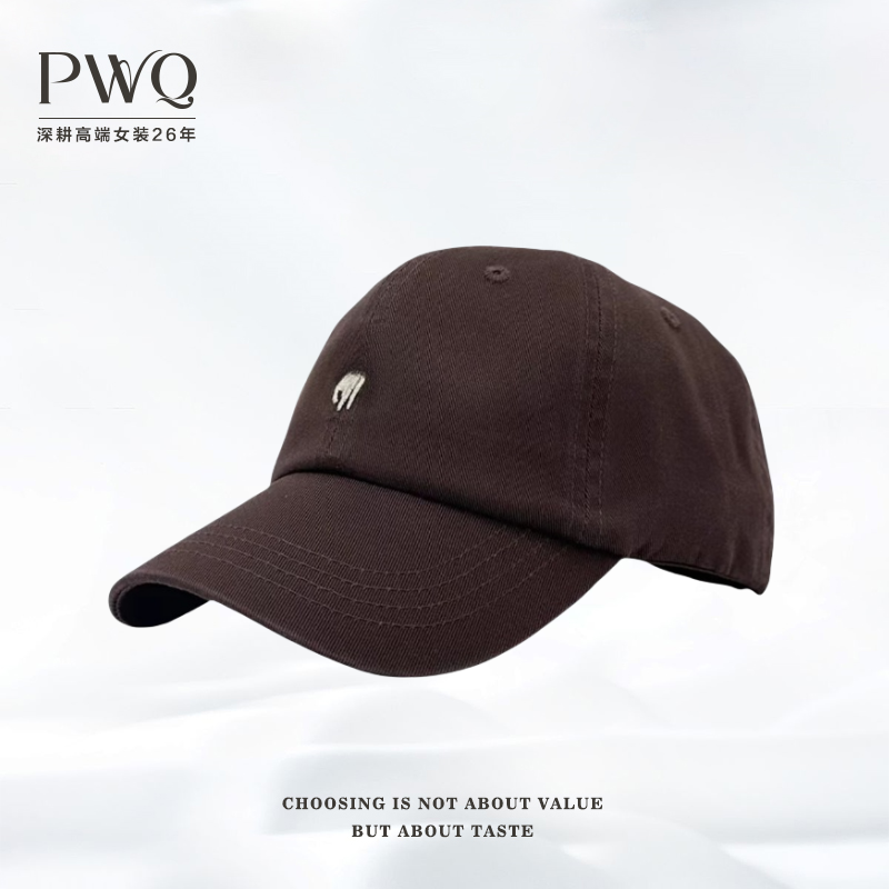 宽檐帽子弯檐软顶P款骑马刺绣鸭舌超显脸小XP-2521302