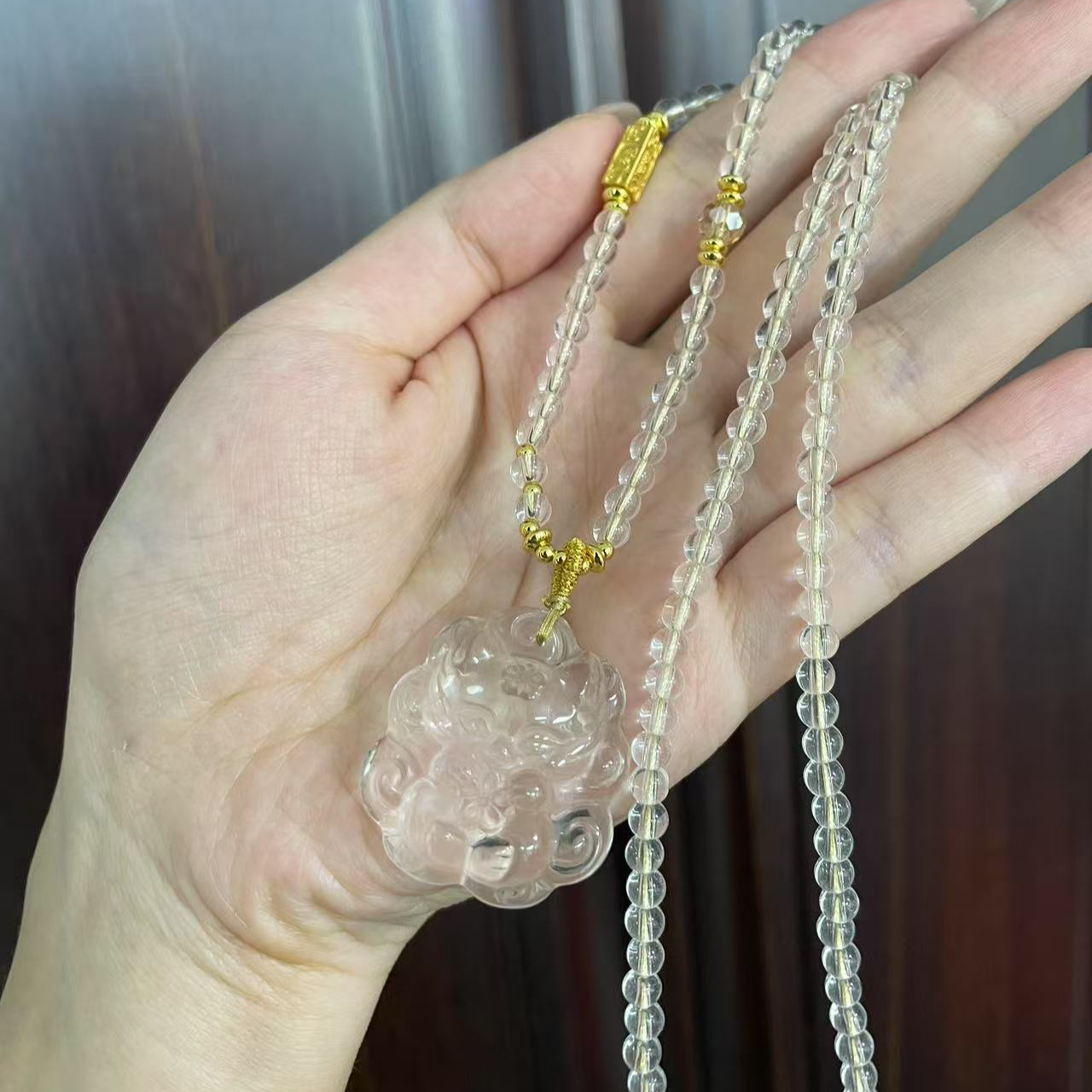 精选设计款许愿白水晶狐牌BBB多样性拍一发一