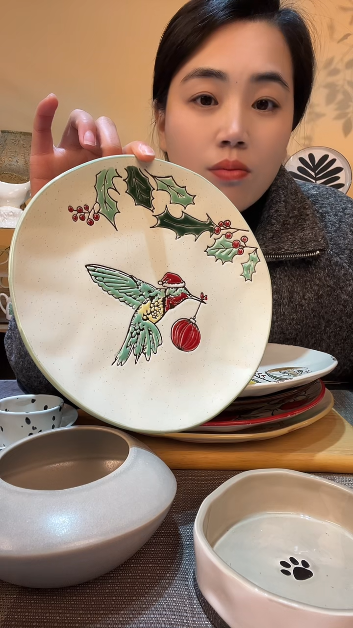 【闪购商品】瓷片8.5英寸盘 微瑕介意勿拍