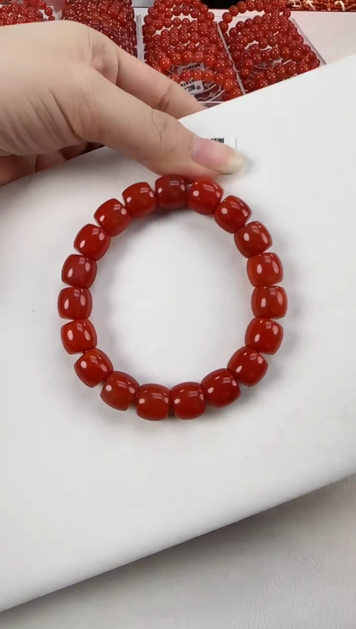 【闪购商品】南红玛瑙瓦西直切手串11+未镶嵌一个/条