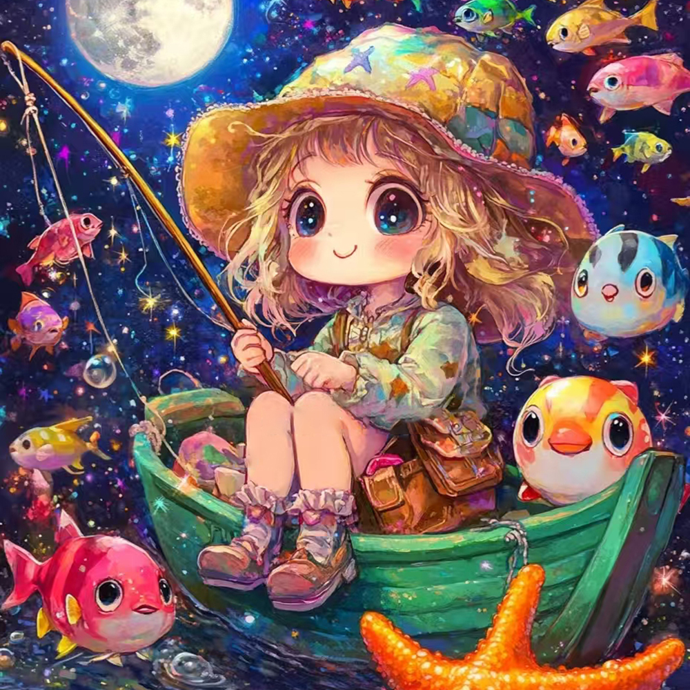 海星女孩装饰画成品