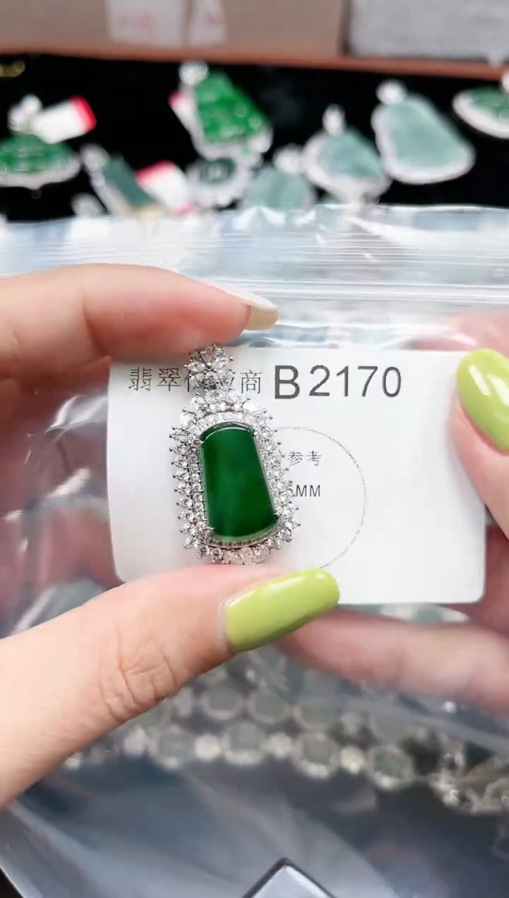 【闪购商品】翡翠颈饰未镶嵌赠皮绳2170