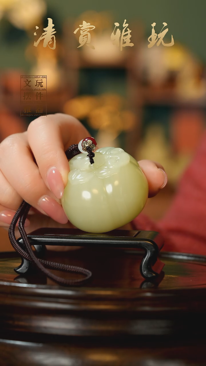 玉《事事如意》手把件摆件