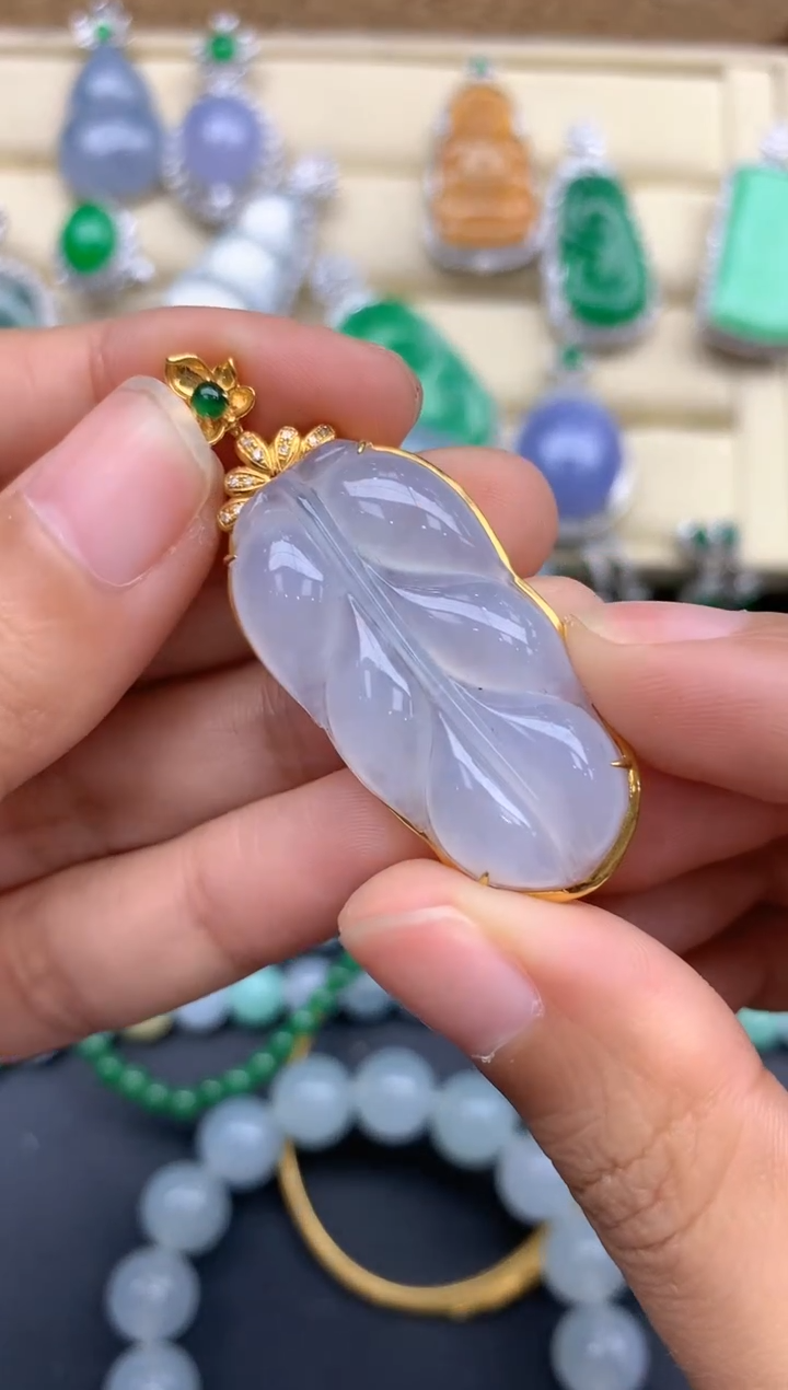 【闪购商品】翡翠颈饰18K金镶嵌182-中国好珍宝