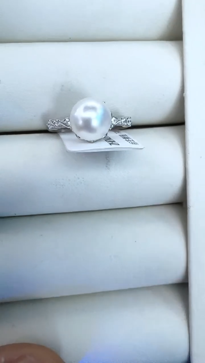 【闪购商品】海水珍珠戒指银S925镶嵌戒指