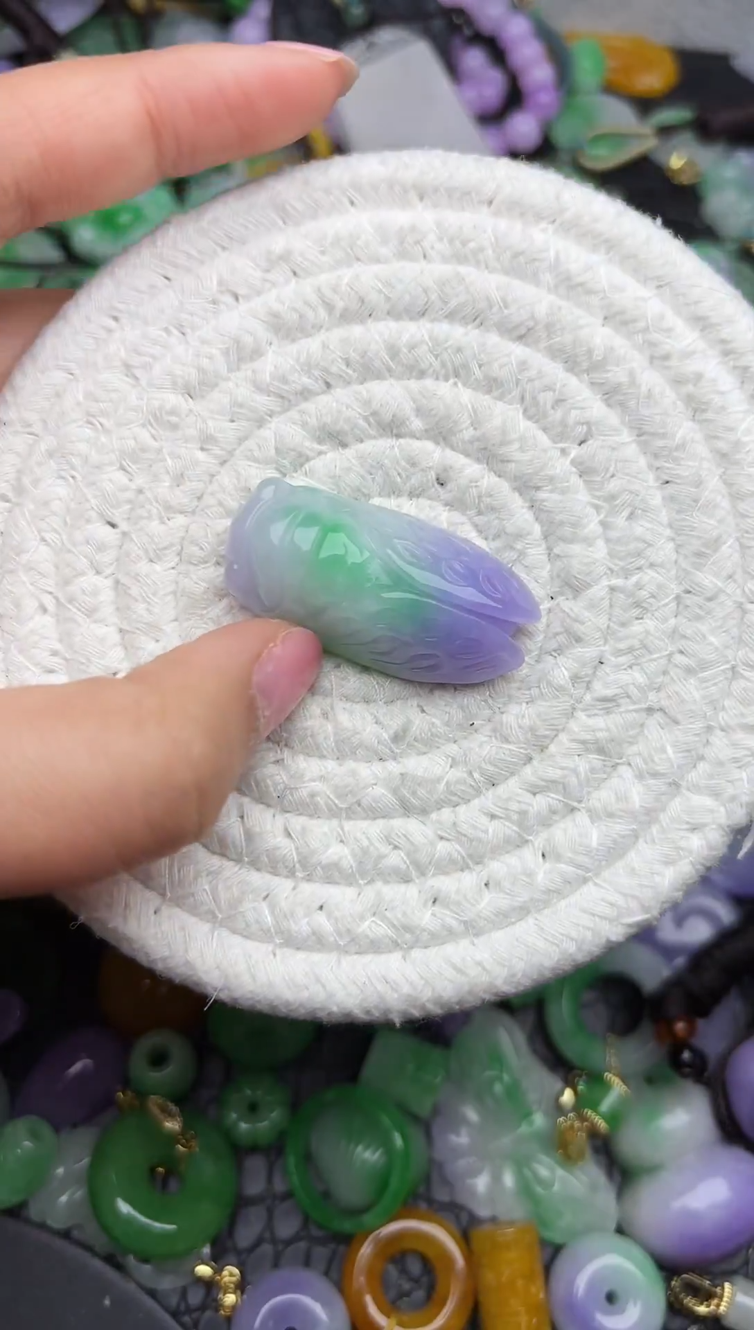 颈饰未镶嵌翡翠缅甸翡翠吊坠