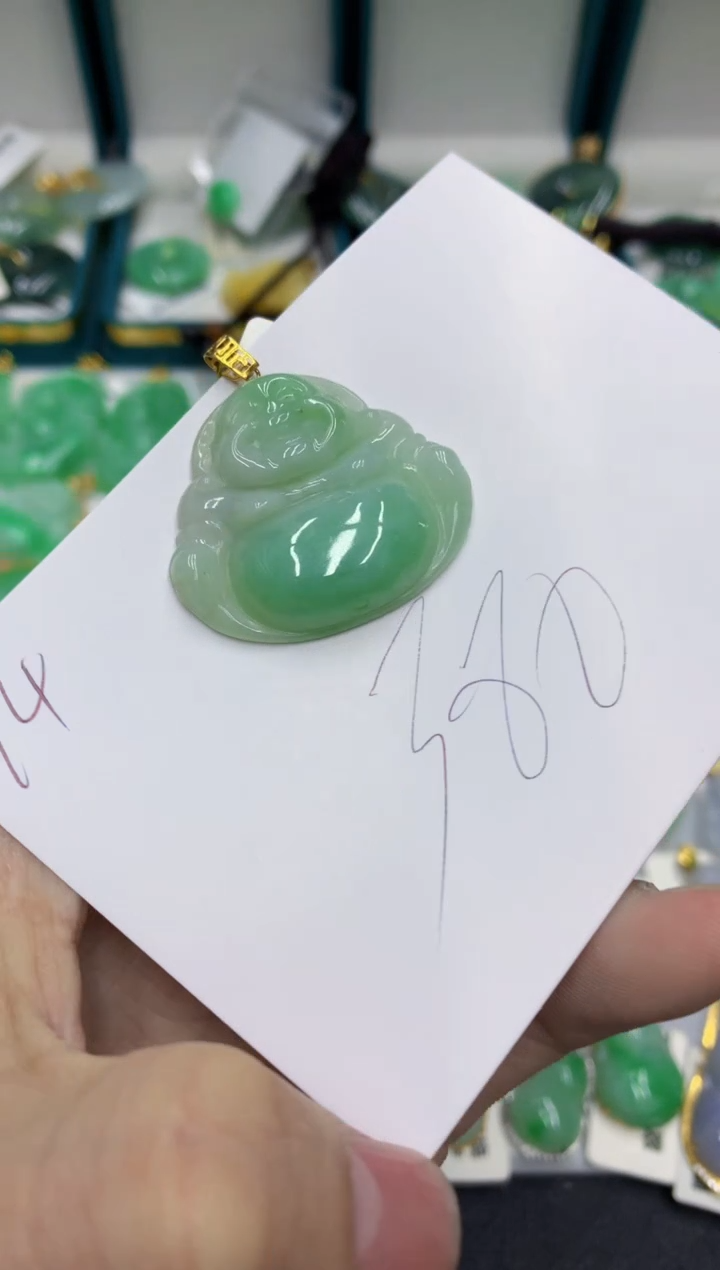 【闪购商品】翡翠颈饰18K金镶嵌号链接11111