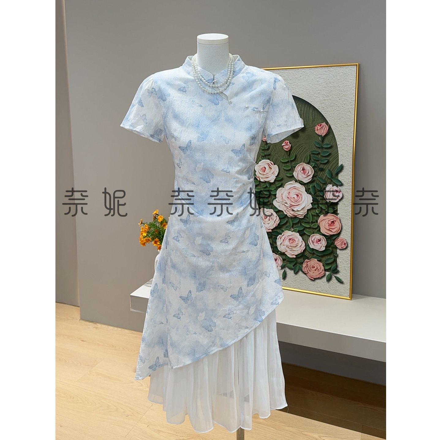 奈奈妮【江南春夏季】春夏旗袍连衣裙法式气质穿搭变装日常9619