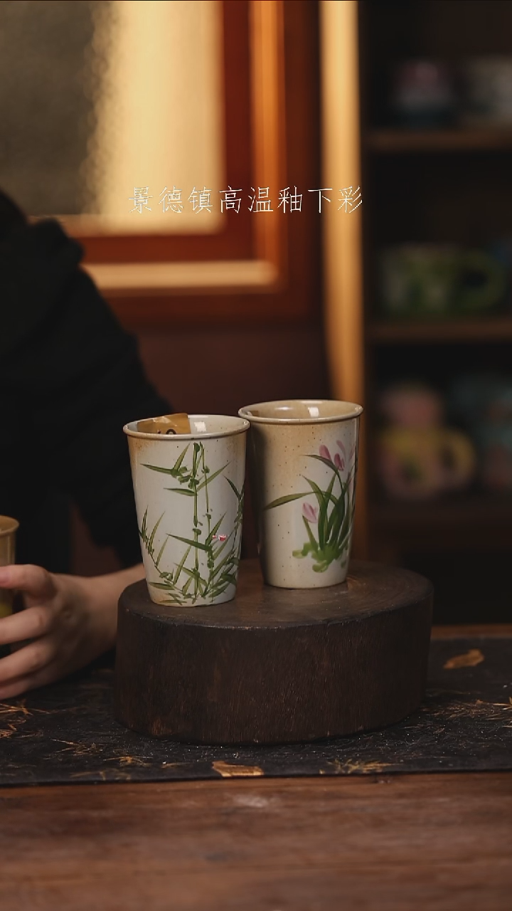 陶瓷景德镇高温釉下手绘陶瓷